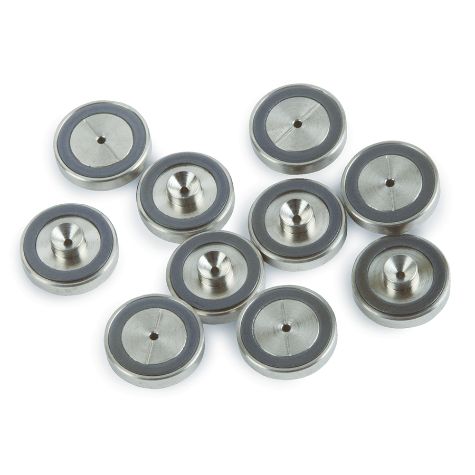 Dual Vespel Ring Inlet Seals, 0.8 mm, Stainless Steel, for Agilent GCs, 10-pk.