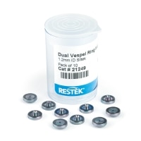 Dual Vespel Ring Inlet Seals, 1.2 mm, Siltek Treated, for Agilent GCs, 10-pk.
