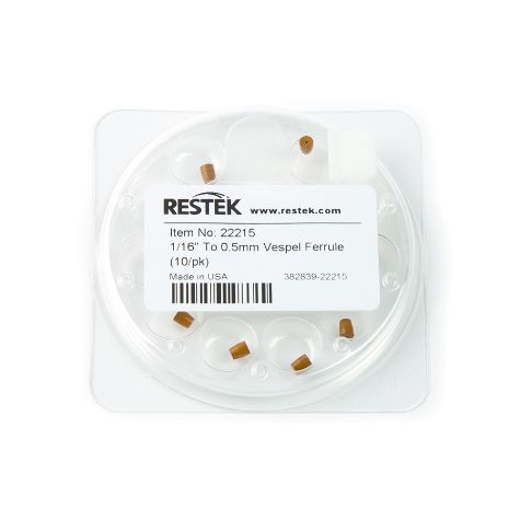 Restek Vespel Ferrules, 1/16in x 0.5mm, 10pk