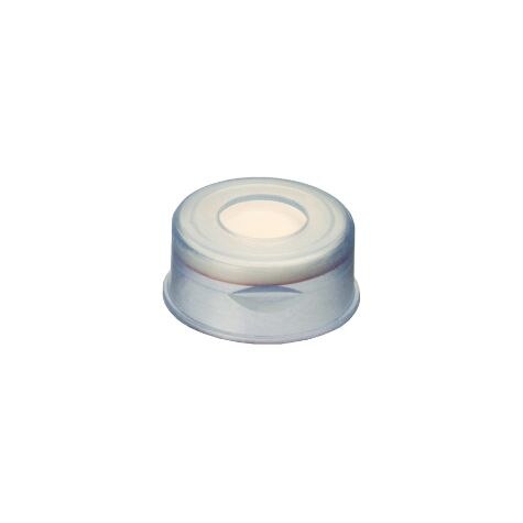 Snap Ring Vial Caps w/Septa, Clear, Polypropylene PTFE/Sil, 2.0 mL, 11 mm, 1000-pk.