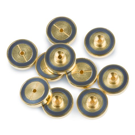 Dual Vespel Ring Inlet Seals, 1.2 mm, Gold-Plated, for Agilent GCs, 10-pk.