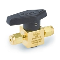 Parker Plug Shutoff Gas Valve, 1/4" Plug, Brass, ea.