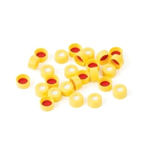 Yellow Thread Cap Short Screw Caps, Polypropylene, Screw-Thread, PTFE/Silicone Septa ...