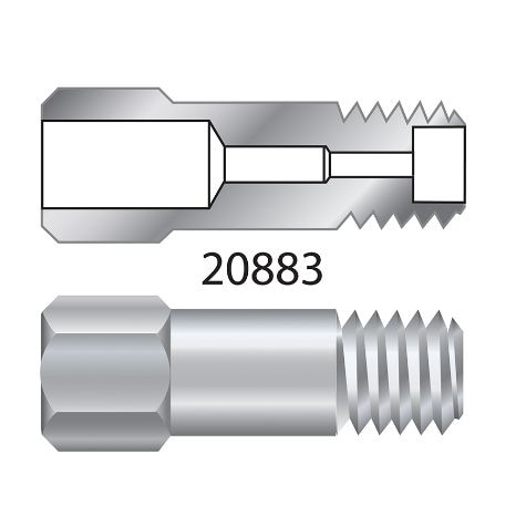 Capillary Column Nut, Stainless Steel, for Use w/Standard 1/16" type Ferrules, for Agilent GCs (Except Intuvo); PerkinElmer Clarus 590/690 and GC2400 GCs; Thermo TRACE 1300/1310 and 1600/1610 GCs, 2-pk.