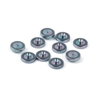 Dual Vespel Ring Cross Disk Inlet Seals, 0.8 mm, Siltek Treated, for Agilent GCs, 10-pk.