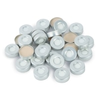 Aluminum Crimp-Top Seals with PTFE/Silicone Septa, Silver, Preassembled, 20 mm 1000-pk.