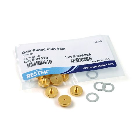 Replacement Inlet Seals, 0.8 mm, Gold-Plated, for Agilent GCs, 10-pk.