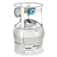 SilcoCan Air Sampling Canister, 3 L, with 3-Port RAVE+ Valve with Gauge