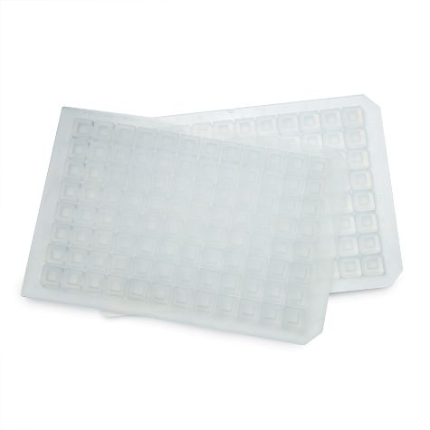 Square-Well Sealing Mats for 96-Well Plates, Clear, Spray Coated PTFE/Silicone, 5-Pk.