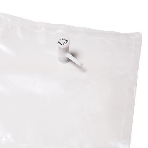 Tedlar Sampling Bag w/Single Polypropylene Valve & Septum Fitting, 0.5 L Capacity, 6" x 6", 10-pk.